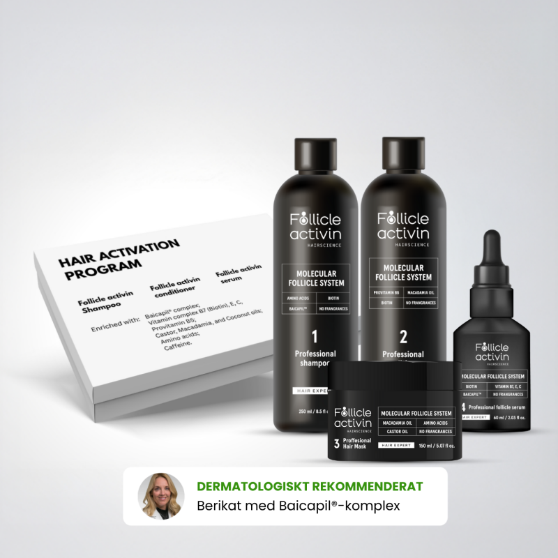 Follicle Activin-set för ny hårväxt och mot håravfall Follicle Activin-set för ny hårväxt och mot håravfall