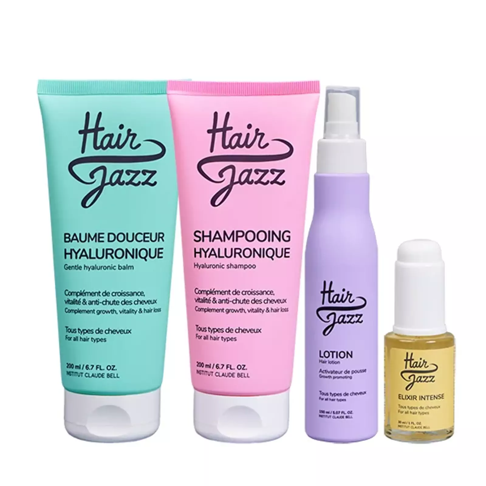 HAIR JAZZ Schampo, Lotion, Hyaluronic Balsam och Serum HAIR JAZZ Schampo, Lotion, Hyaluronic Balsam och Serum
